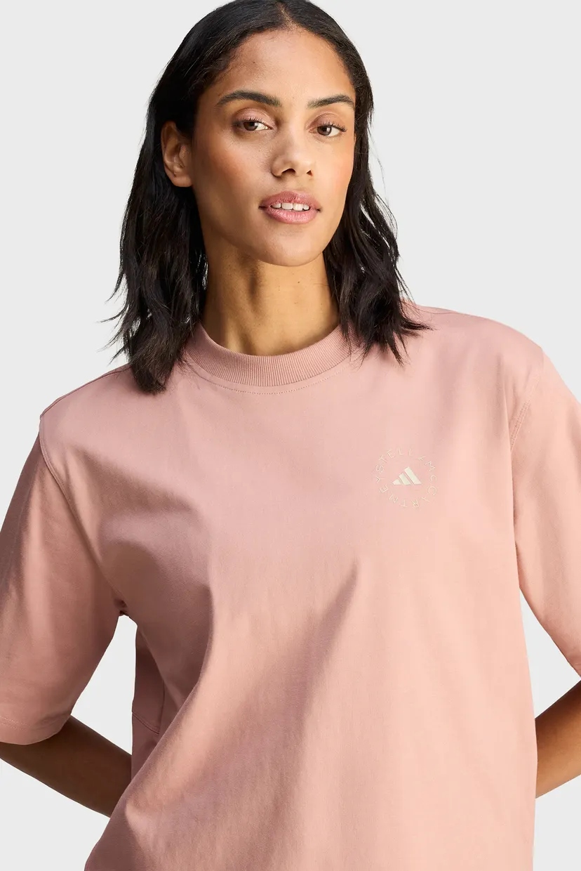 Жіноча пудрова футболка adidas by Stella McCartney Loose 4