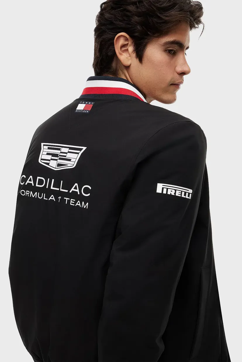 Мужской черный бомбер TH x Cadillac Formula 1® Team 5