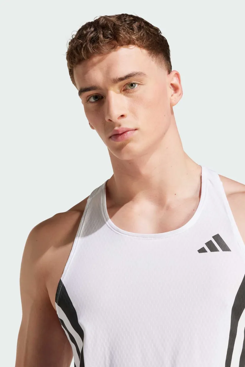 Чоловіча біла майка Adizero Archive Running Singlet 4