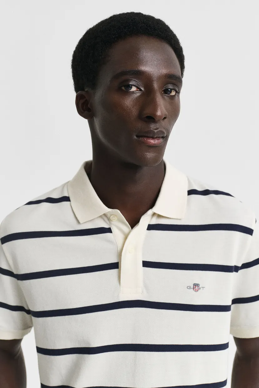 Чоловіче біле поло у смужку STRIPED POLO 4