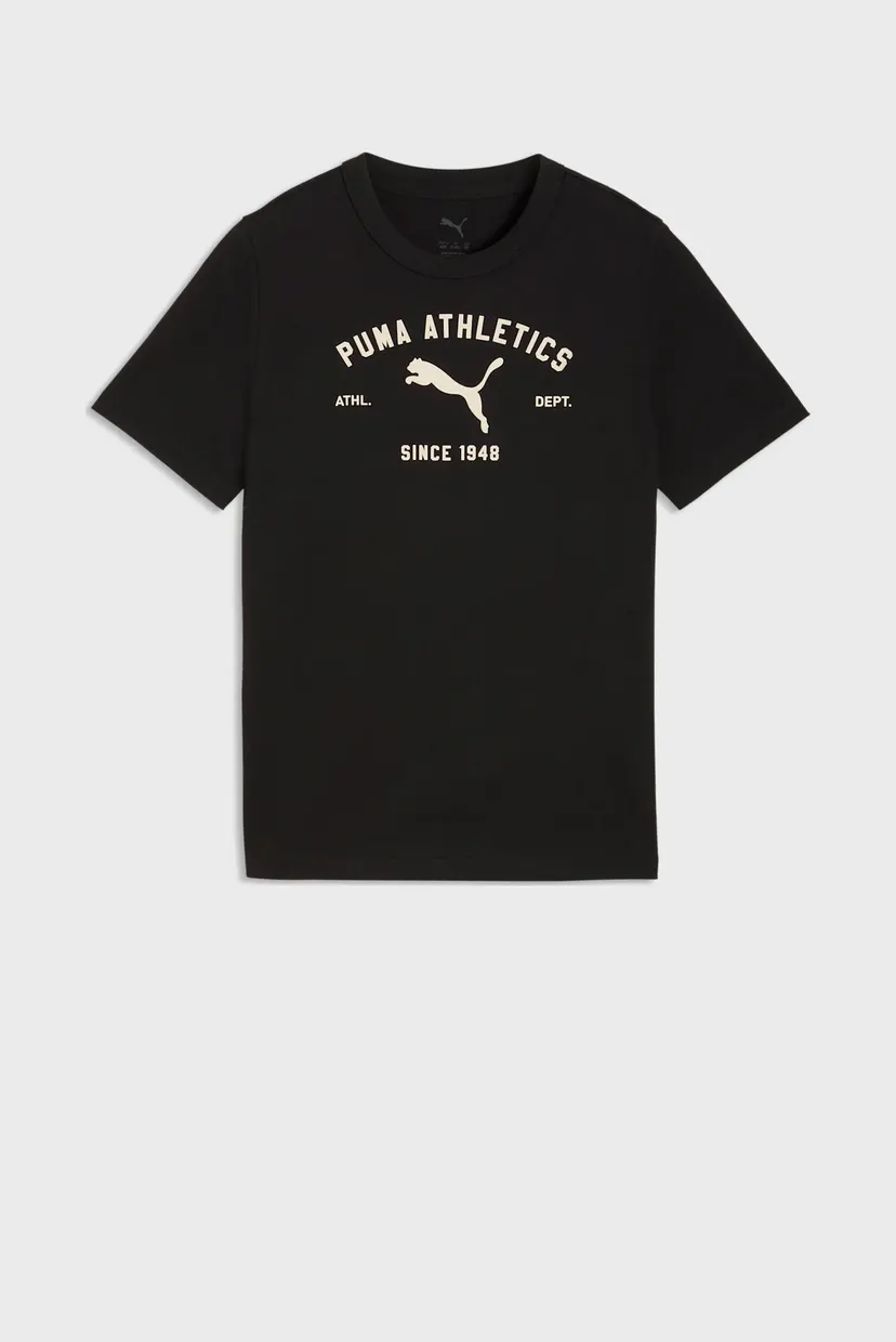 Детская черная футболка PUMA Class Graphic Tee Youth 4