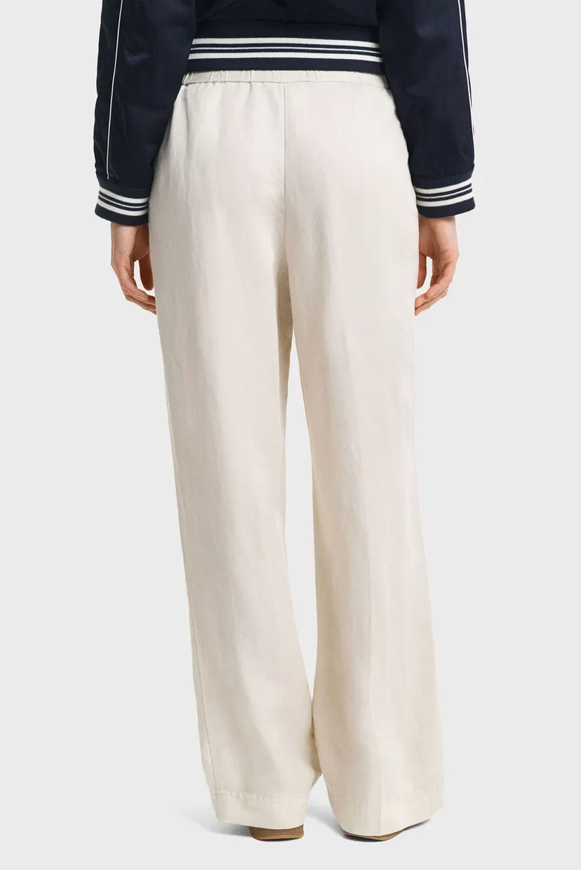 Жіночі білі лляні брюки REL LINEN BLEND PULL ON PANTS 3