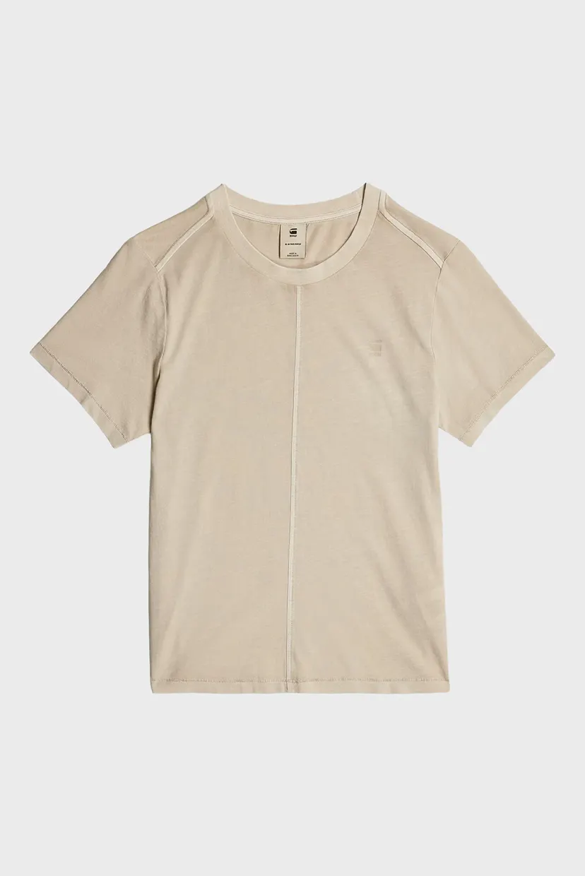 Жіноча бежева футболка Overdyed 6