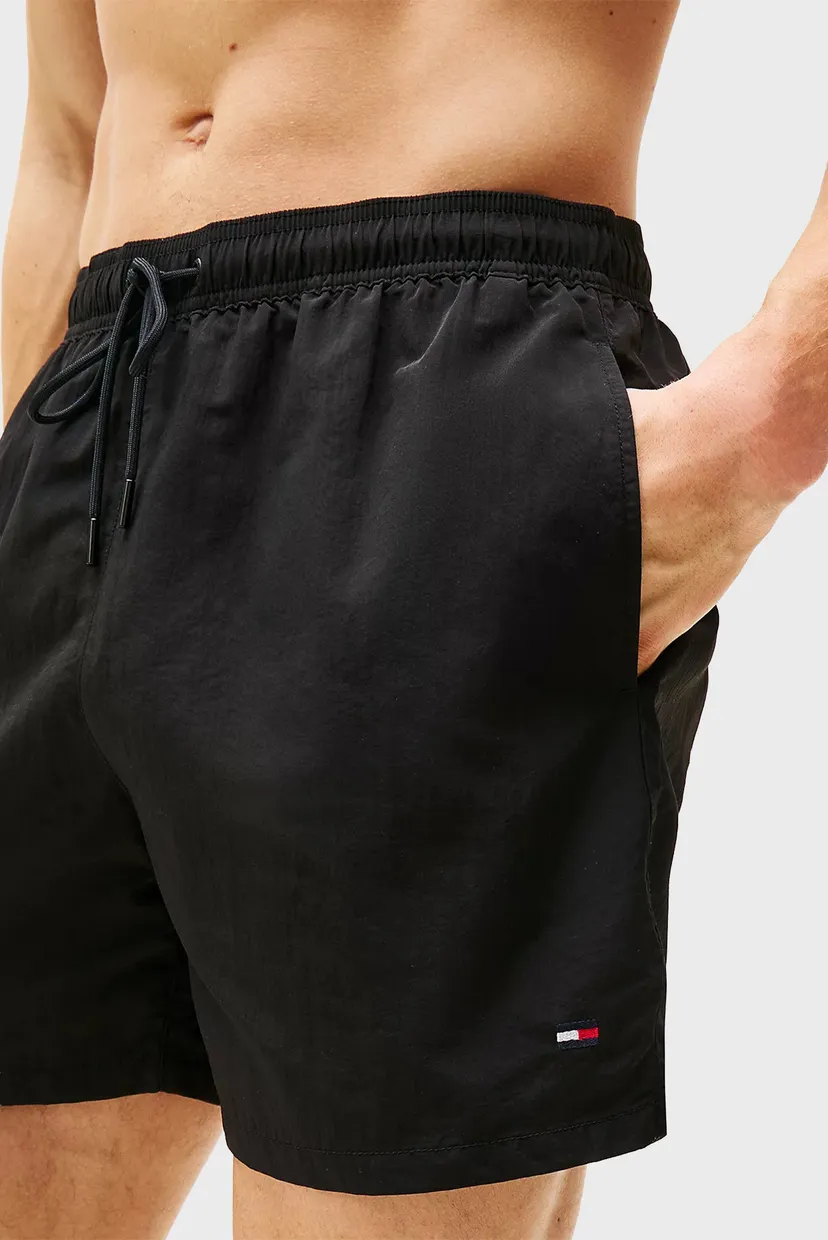 Чоловічі чорні плавальні шорти MEDIUM DRAWSTRING 4