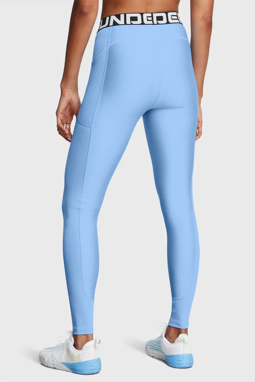 Жіночі блакитні тайтси HeatGear Rib Legging 3