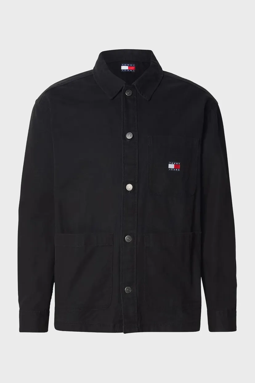 Чоловіча чорна сорочка ESSENTIAL OVERSHIRT 5