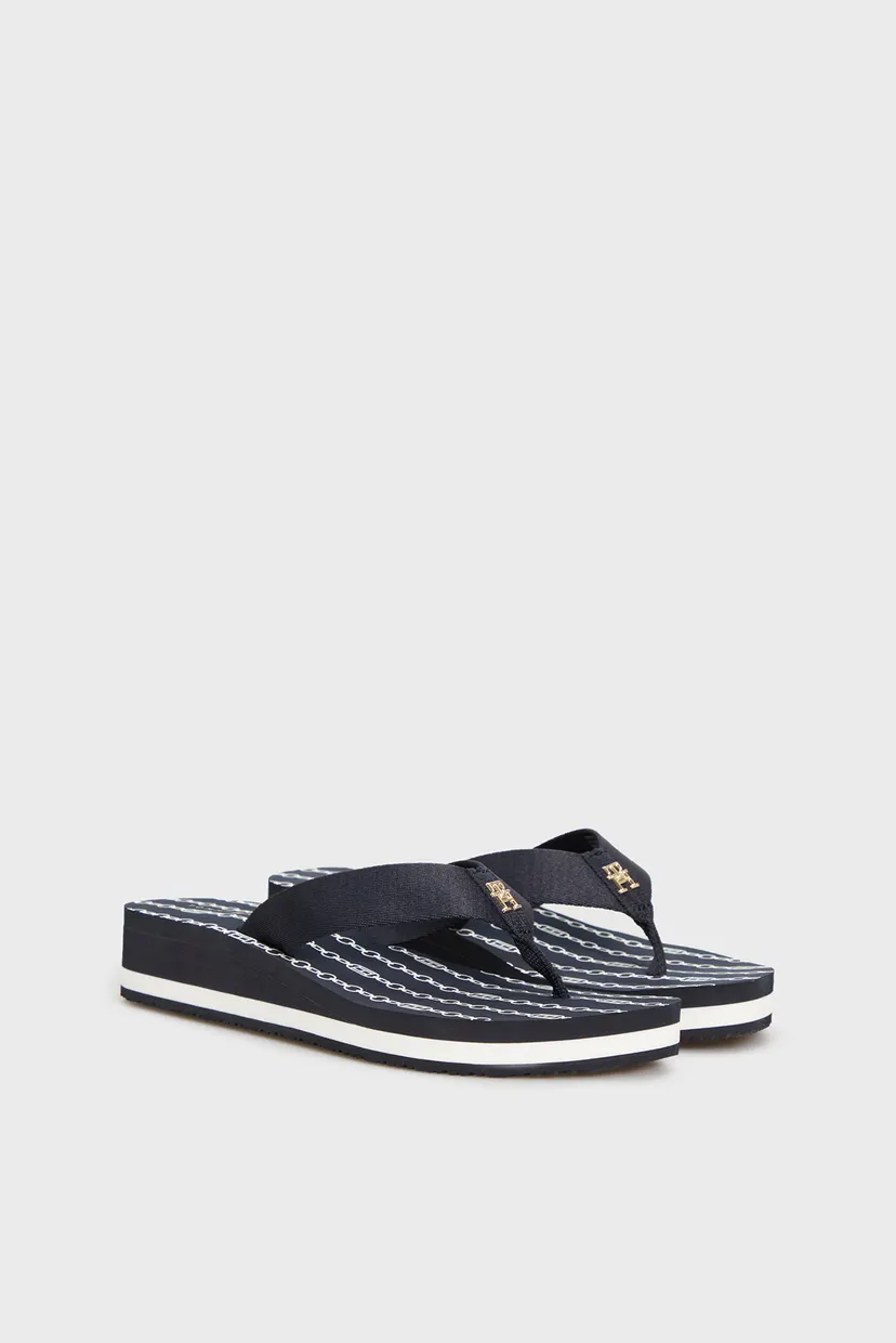 Жіночі темно-сині в'єтнамки IM TH CHAINPRINT MIDWEDGE SANDAL 3