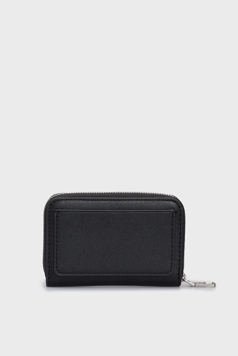 Женский черный кошелек SCULPTED MED ZIP AROUND MONO 4