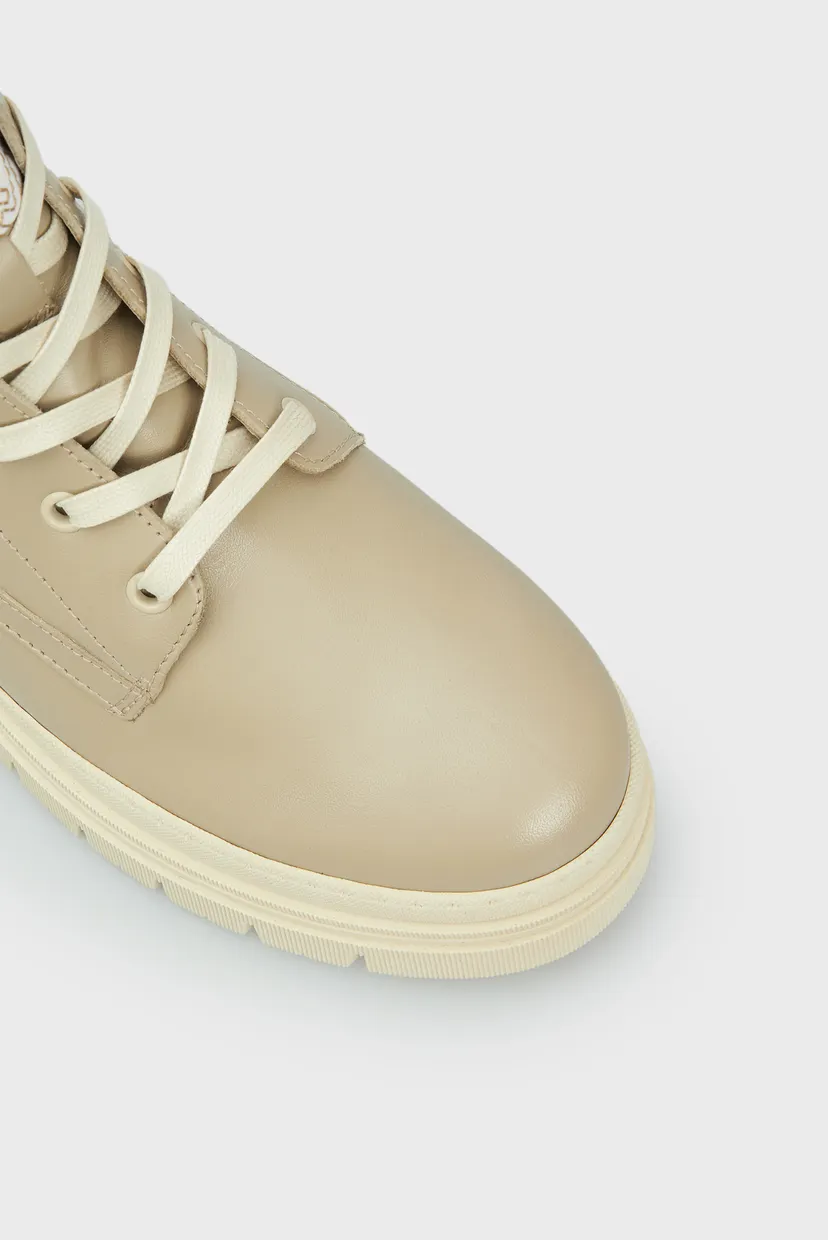 Жіночі бежеві шкіряні черевики CLEATED LACE-UP LTHR MIX MONO TL 4