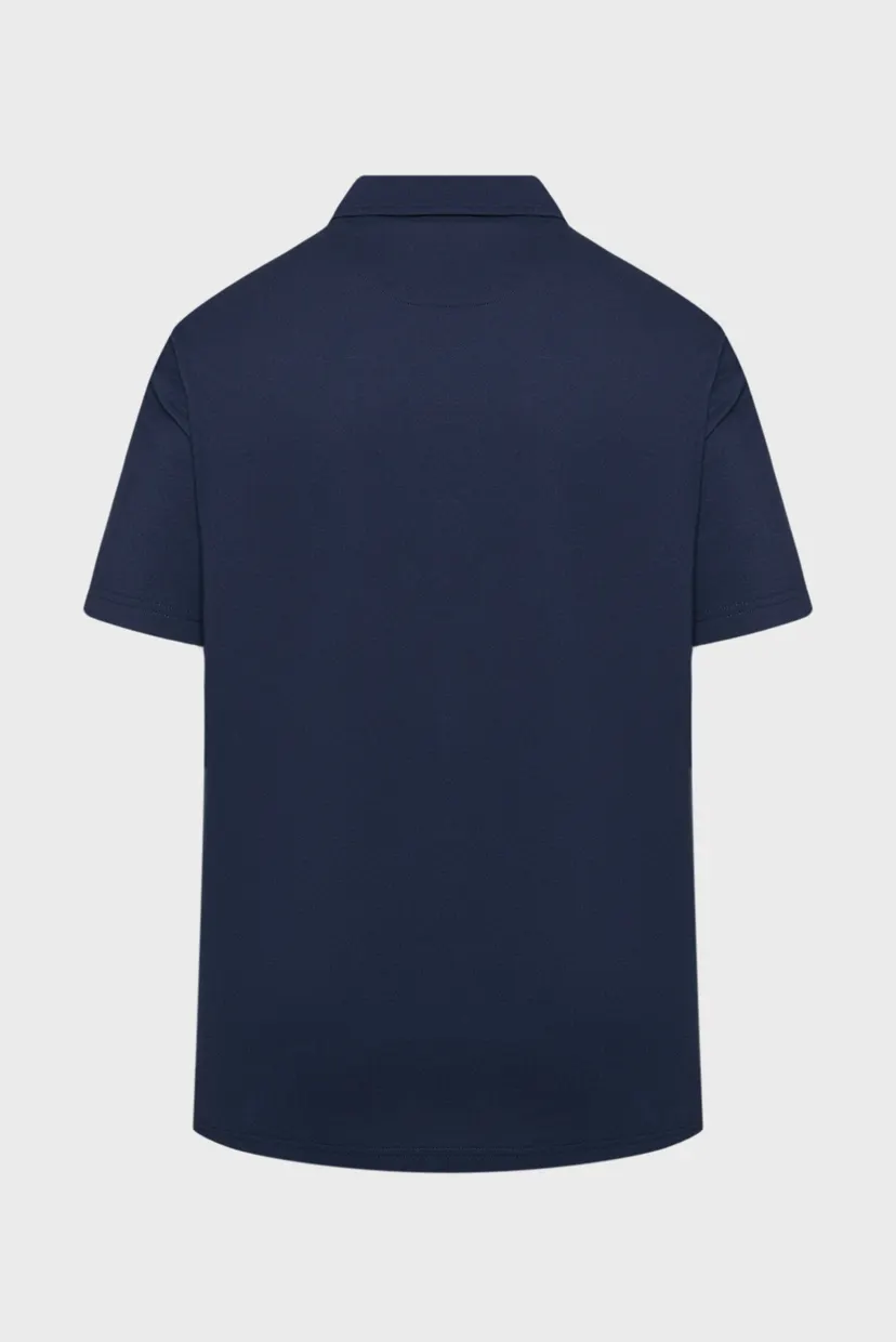Чоловіче темно-синє поло SLEEK PIQUE SS ZIP POLO 5