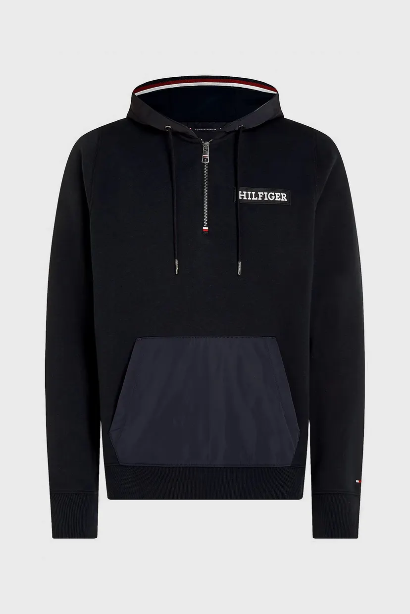 Мужское темно-синее худи MONOTYPE MIX MEDIA HALF ZIP 5