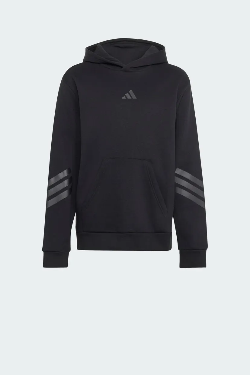 Дитяче чорне худі FUTURE ICONS 3 STRIPES OVERSIZED 6