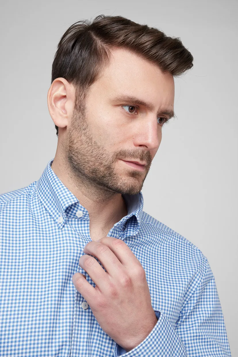 Мужская рубашка в клетку SLIM FIT 3