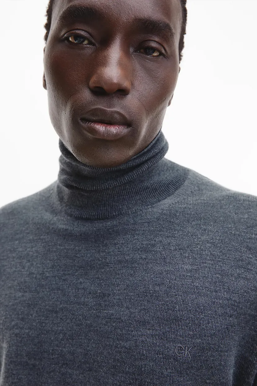 Чоловічий сірий вовняний гольф SUPERIOR WOOL TURTLE NECK 4