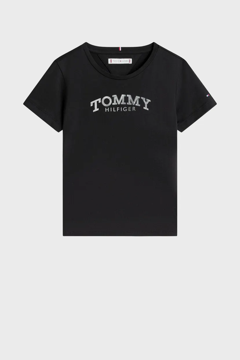 Дитяча чорна футболка TOMMY FOIL 5