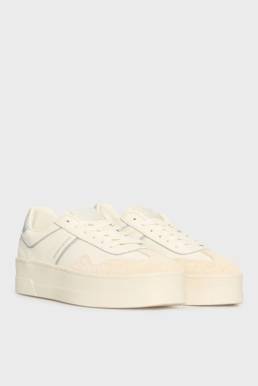 Женские белые кожаные сникерсы THE GREENWICH FLATFORM 3