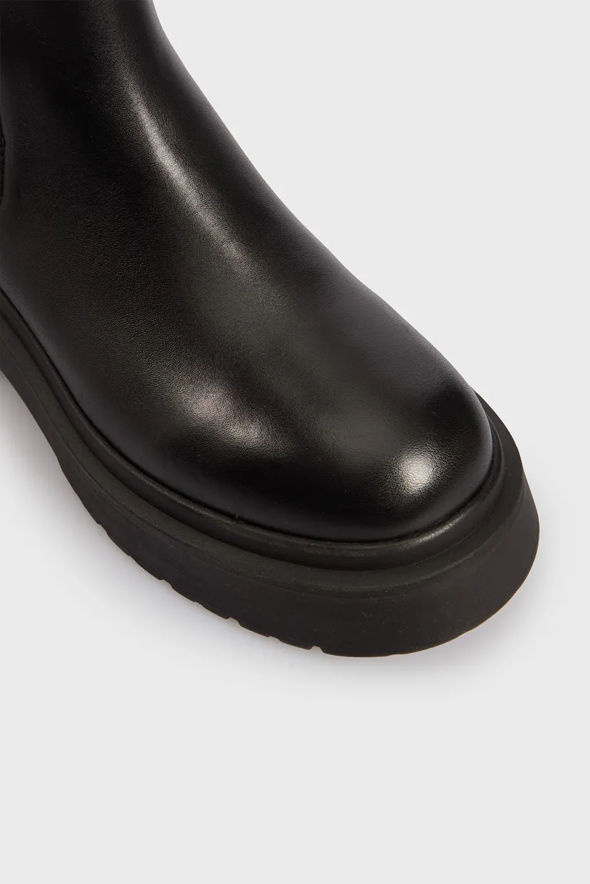Жіночі чорні шкіряні челсі TJW CHUNKY CHELSEA 4