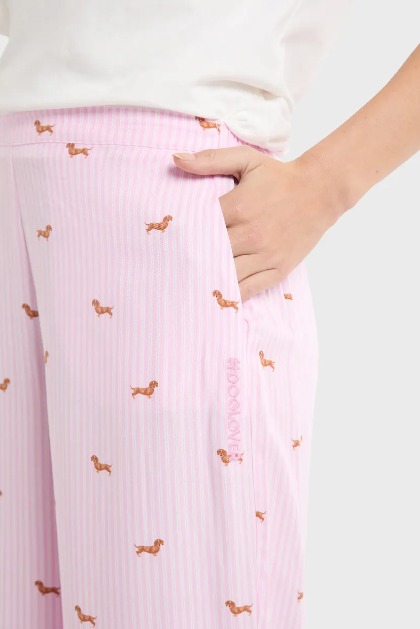 Женские розовые брюки в полоску HARMONIE 4