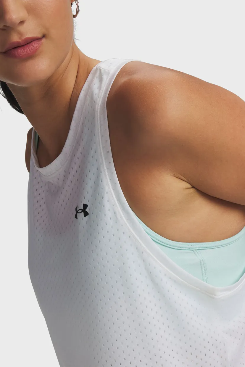 Женская белая майка Tech Sport Mesh Crop Tank 3