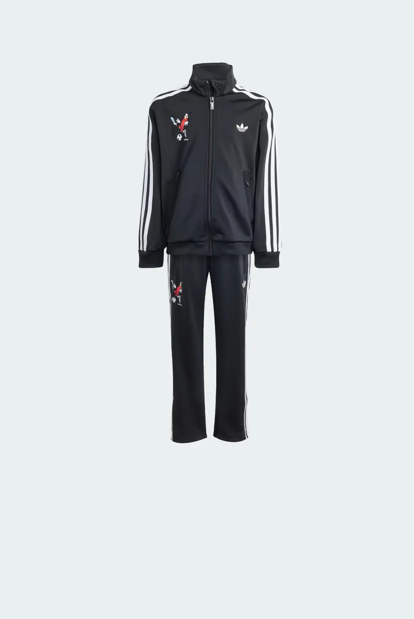 Дитячий чорний спортивний костюм (кофта, штани) adidas Disney Firebird 10