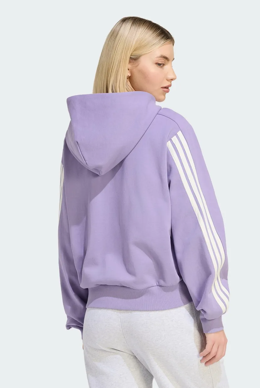 Женское сиреневое худи ADIDAS KIT 3-STRIPES FULL ZIP 3