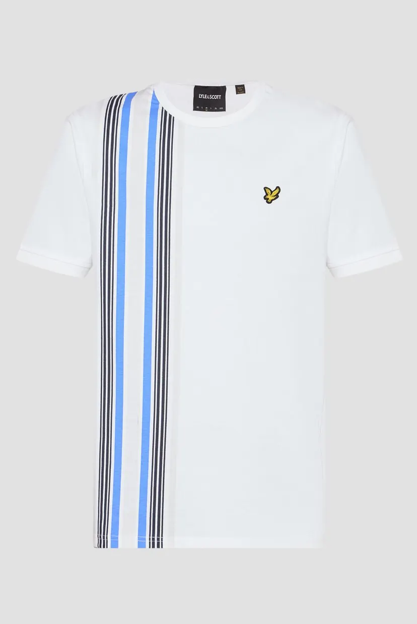 Мужская белая футболка DECK STRIPE Lyle & Scott TS2244V-626 — MD