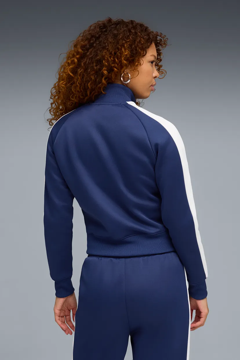 Женская синяя спортивная кофта T7 ALWAYS ON Short Track Jacket Women 3