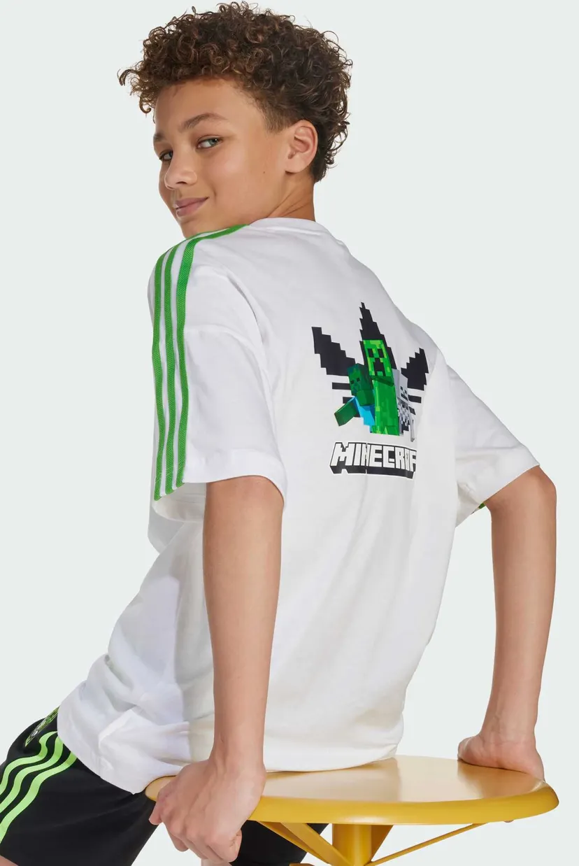 Детская белая футболка adidas x Minecraft Kids 5