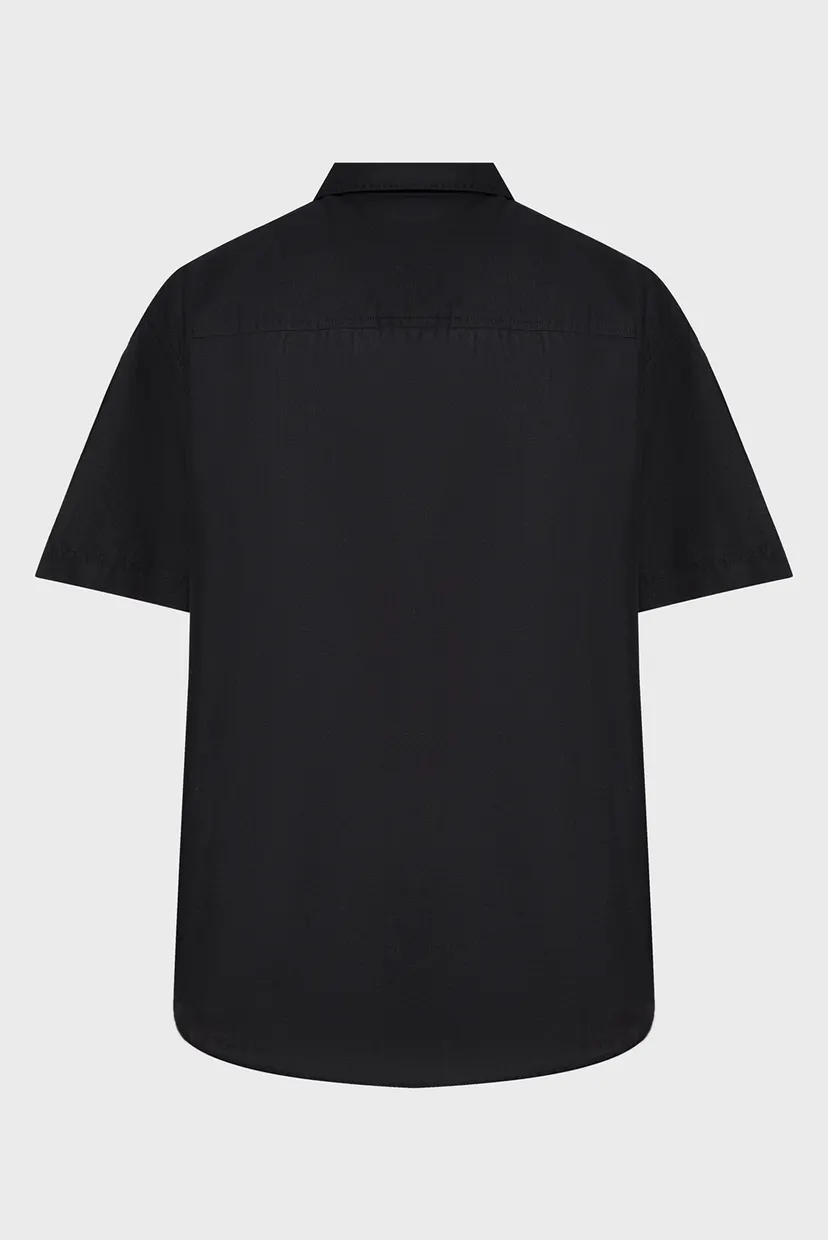Мужская черная льняная рубашка LINEN COTTON S/S SHIRT 8