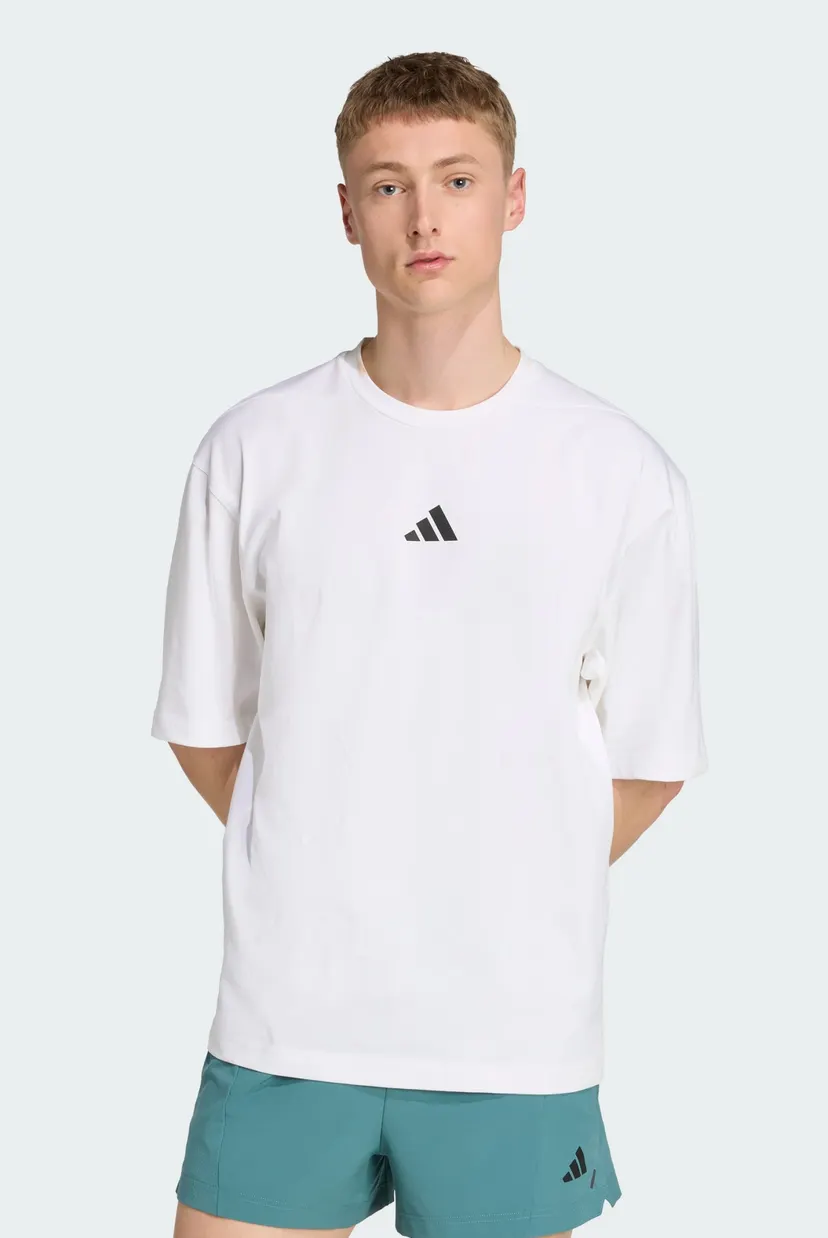 Мужская белая футболка Power Oversize adidas JV9683 — MD-Fashion