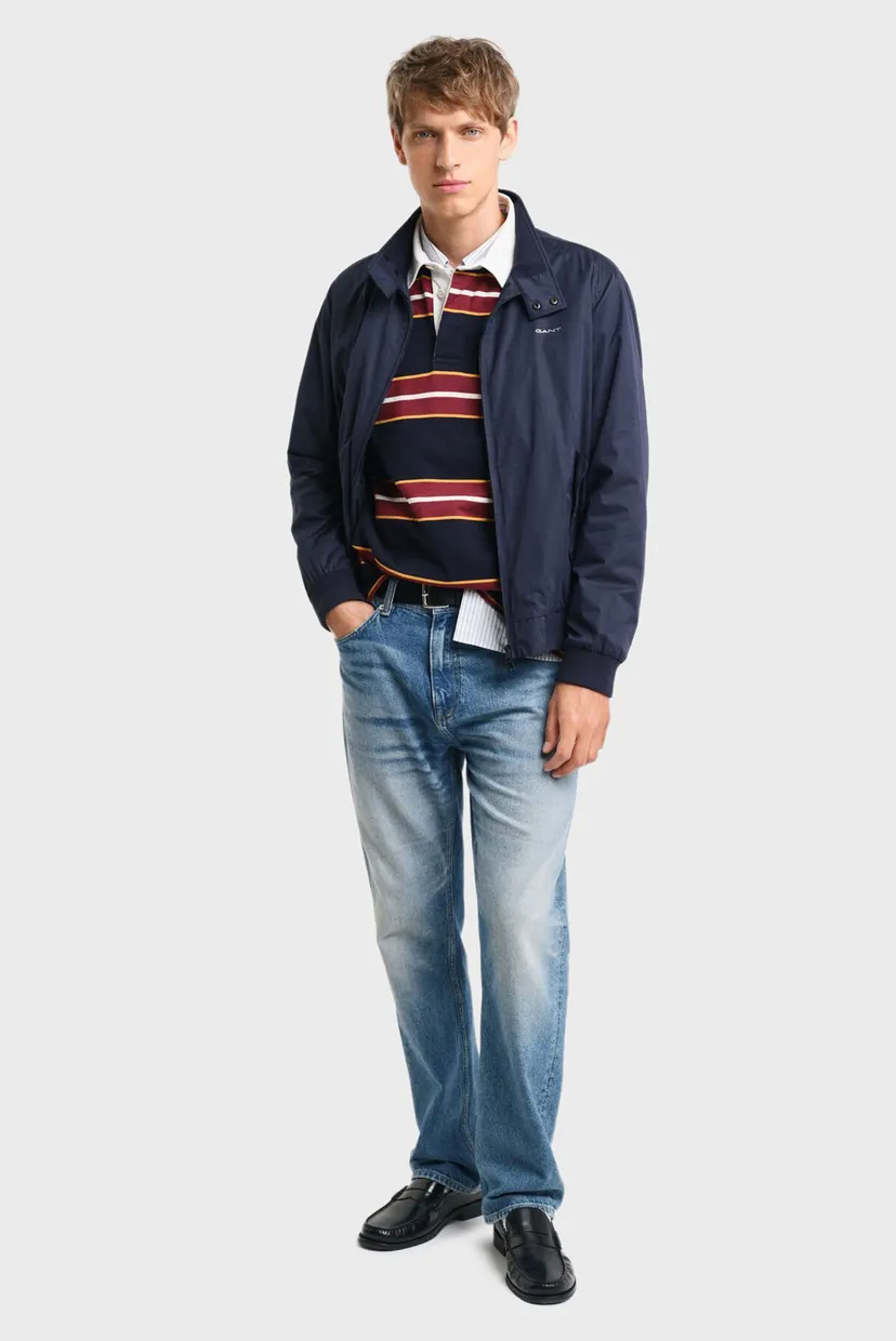 Мужская темно-синяя ветровка LIGHTWEIGHT HARRINGTON JACKET Gant