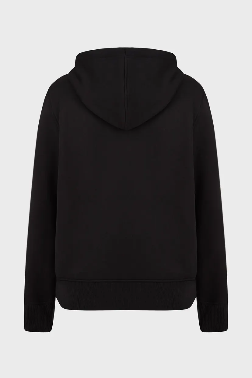 Чоловіче чорне худі LOGO TAPE ZIP THROUGH HOODIE 7