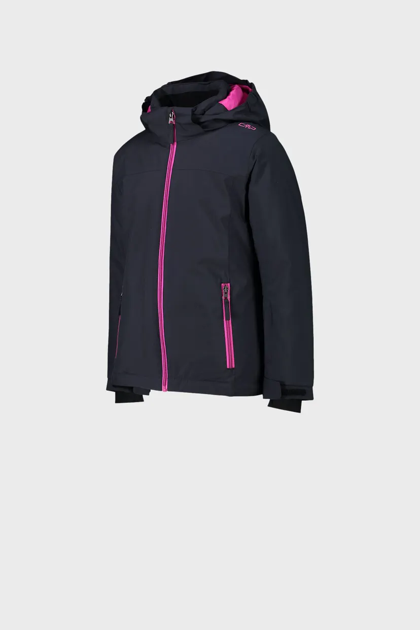 Детская темно-серая лыжная куртка SNAPS HOOD TWILL 3