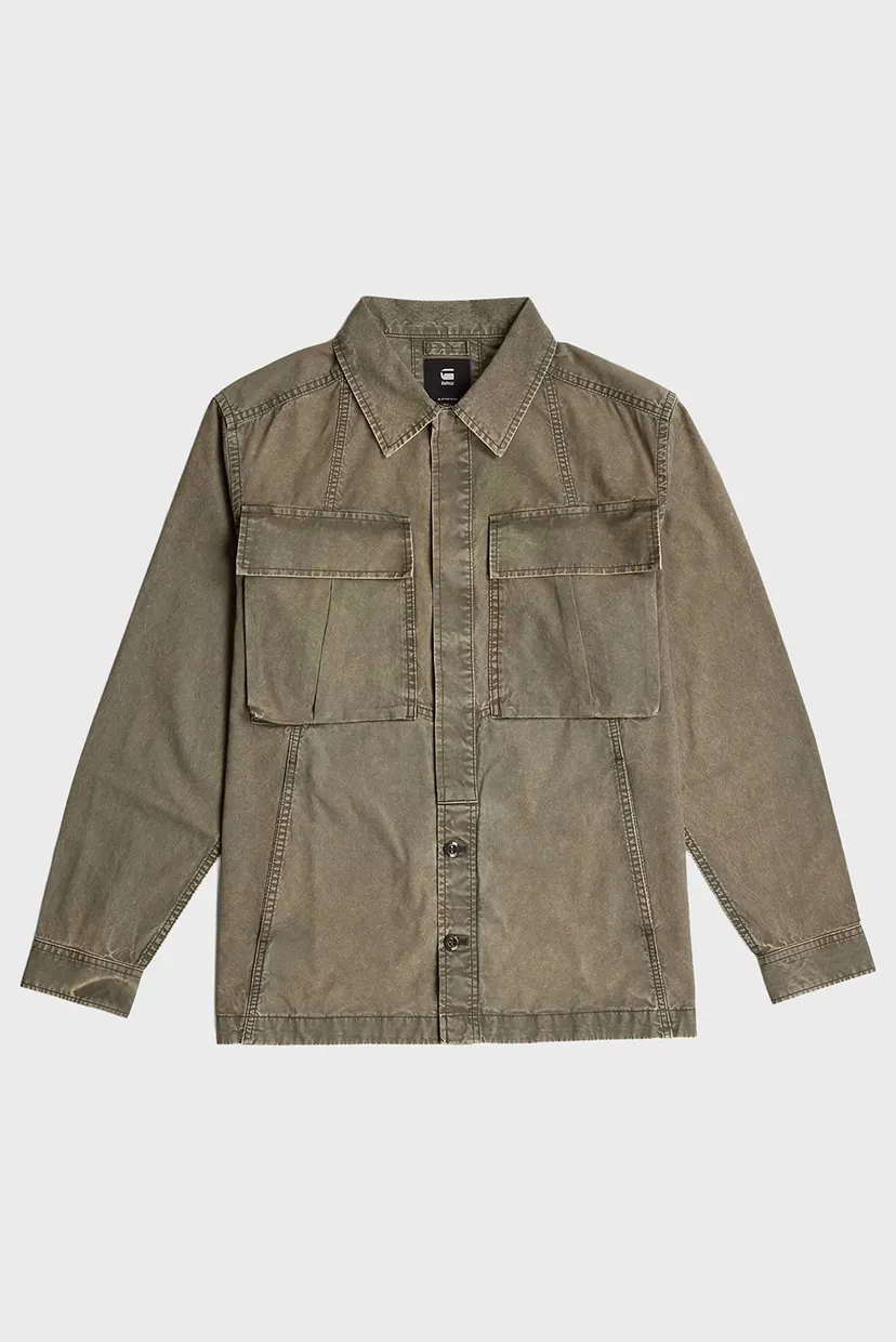 Мужская серая демисезонная куртка Cargo Washed Overshirt 6