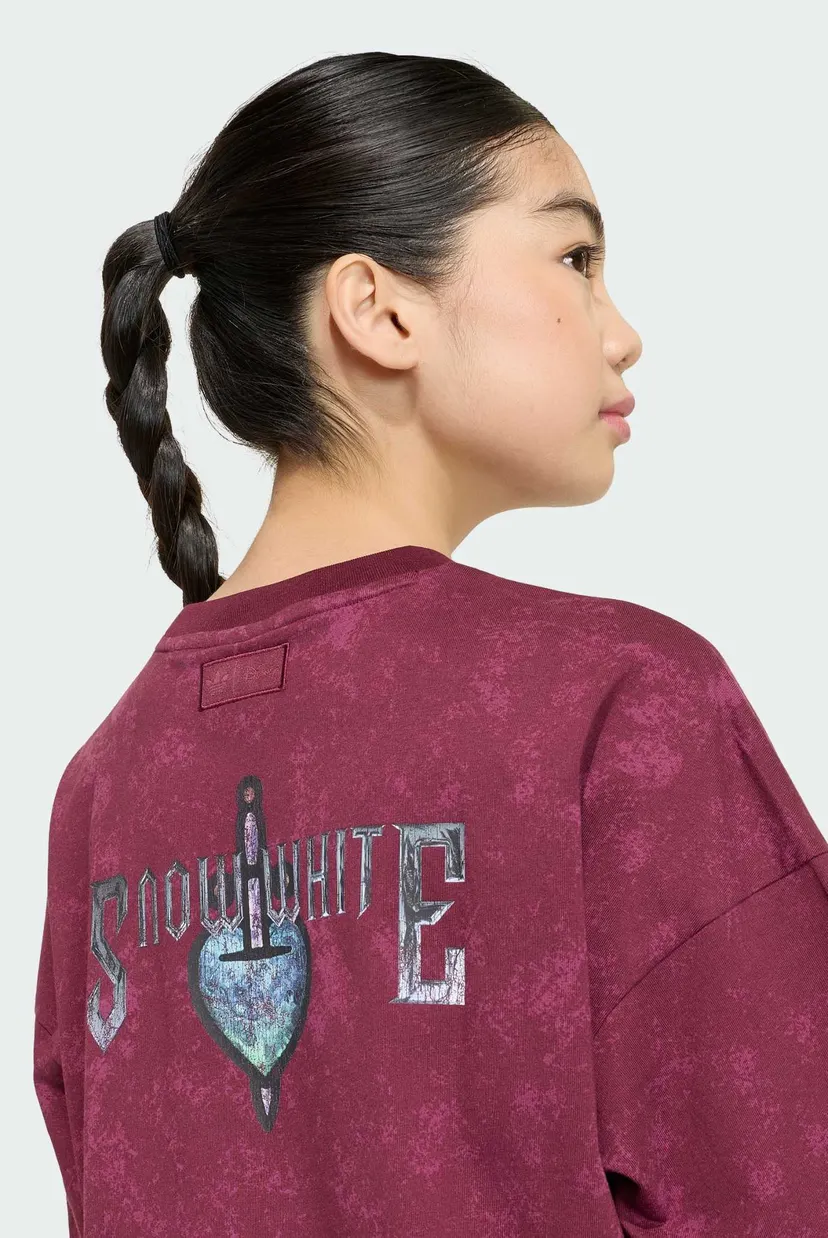 Детская бордовая футболка ADIDAS DISNEY VILLAINS OVERSIZED WASHED GFX 5