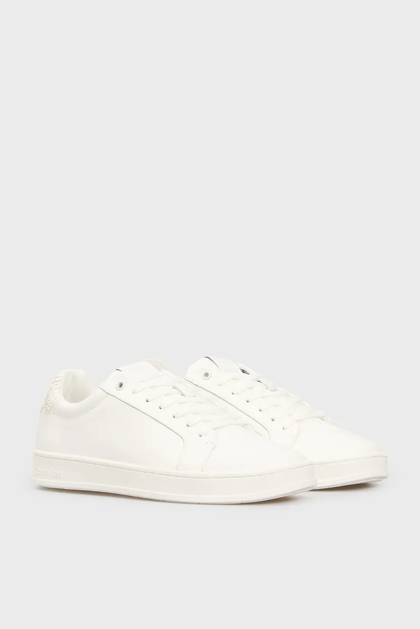 Мужские белые кожаные сникерсы LOW TOP LACE UP WOVEN 3