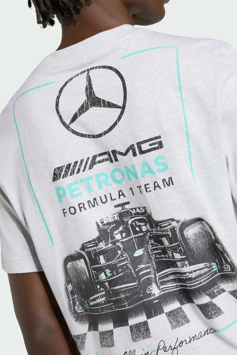 Чоловіча світло-сіра футболка Mercedes - Amg Petronas Formula 1 Team Graphic 02 5