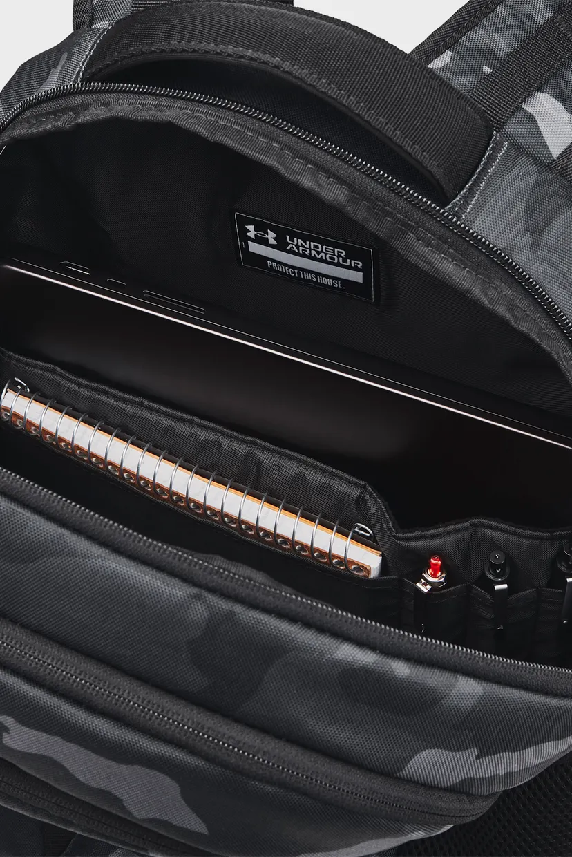 Черный камуфляжный рюкзак UA Hustle 6.0 Backpack 5