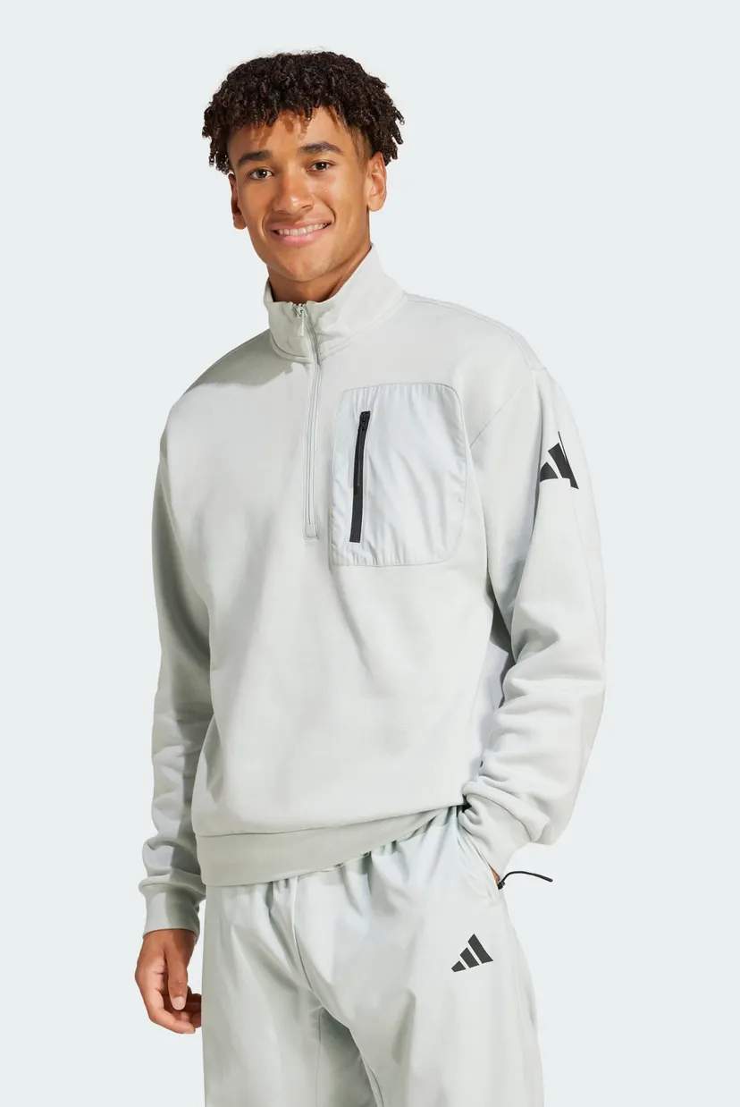 Чоловіча сіра спортивна кофта City Escape Fleece Half-Zip adidas
