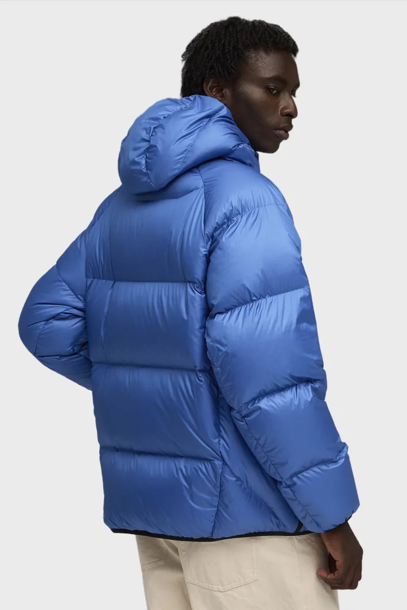 Мужской синий пуховик Hooded Down Puffer Jacket Men 3