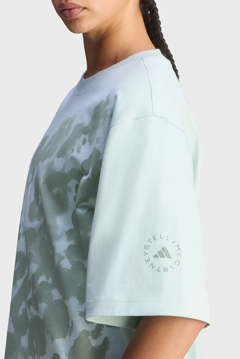 Женская мятная футболка adidas by Stella McCartney Graphic Tee 5