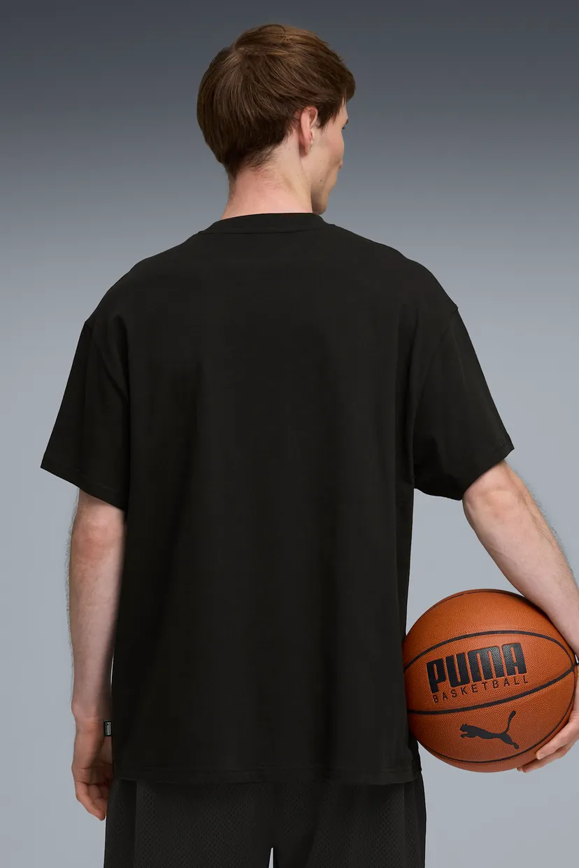 Мужская черная футболка Out The Mail Oversized Basketball Tee Men 3