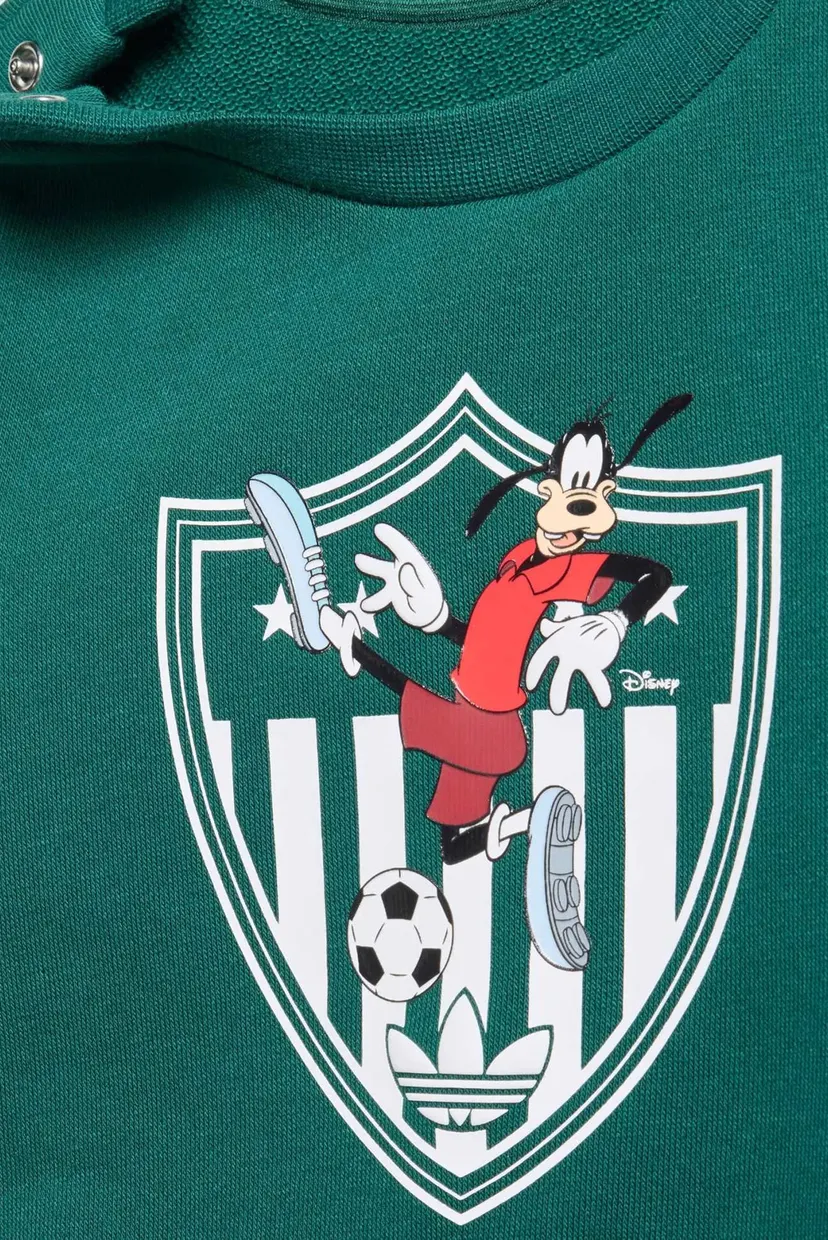 Детский зеленый спортивный костюм (свитшот, брюки) ADIDAS DISNEY CREW 7