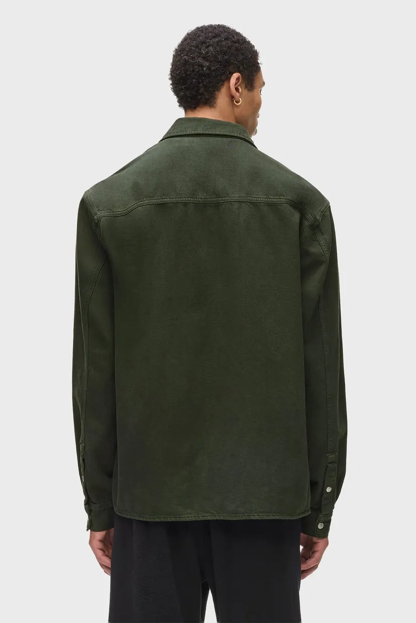 Мужская темно-зеленая рубашка overshirt 3