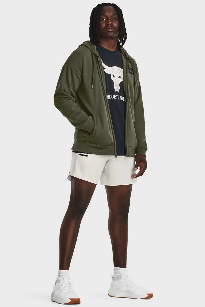 Мужское зеленое худи Pjt Rock Hwt Terry FZ Under Armour 1380151