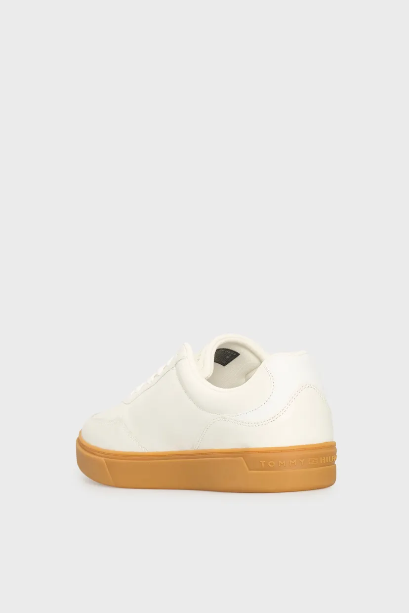 Женские белые кожаные сникерсы CASUAL CUPSOLE 5