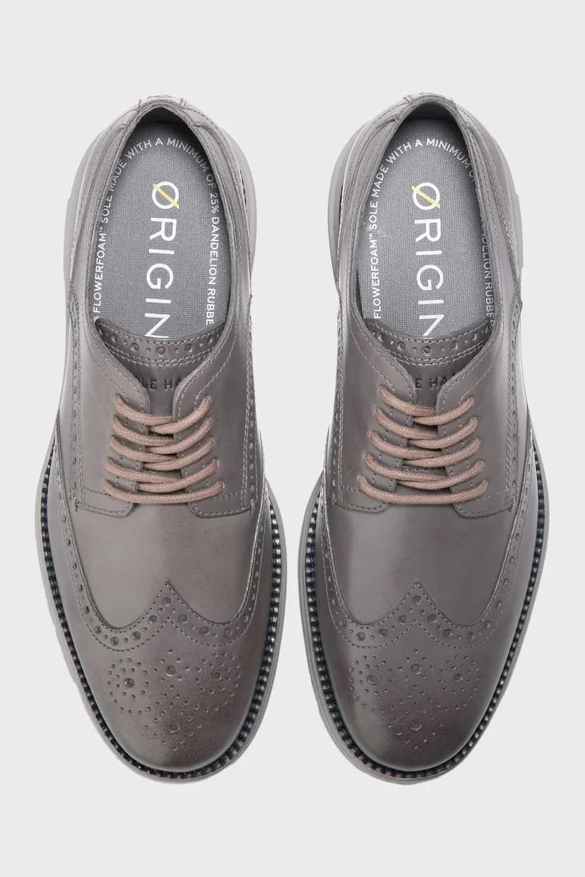 Чоловічі сірі шкіряні броги ØriginalGrand Remastered Wingtip Oxford 4