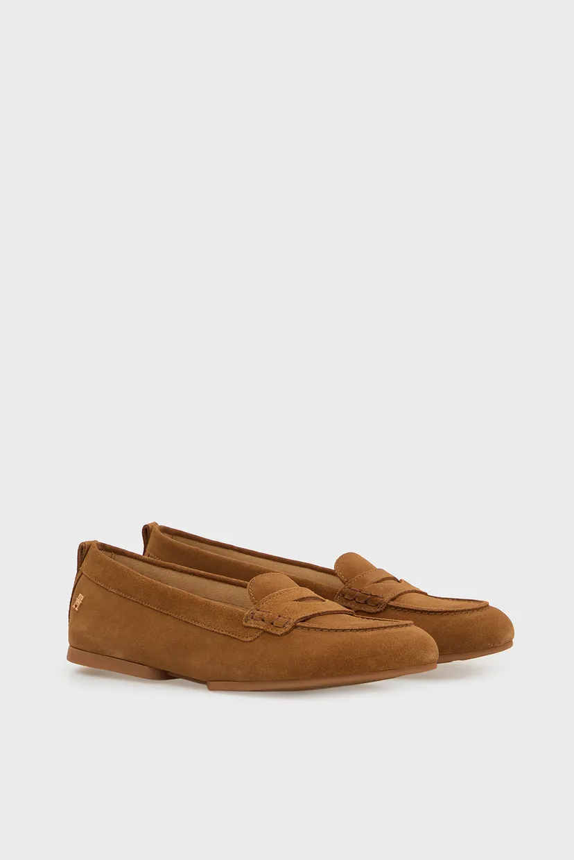 Женские рыжие замшевые  лоферы FLEX LOAFER BALLERINA 3
