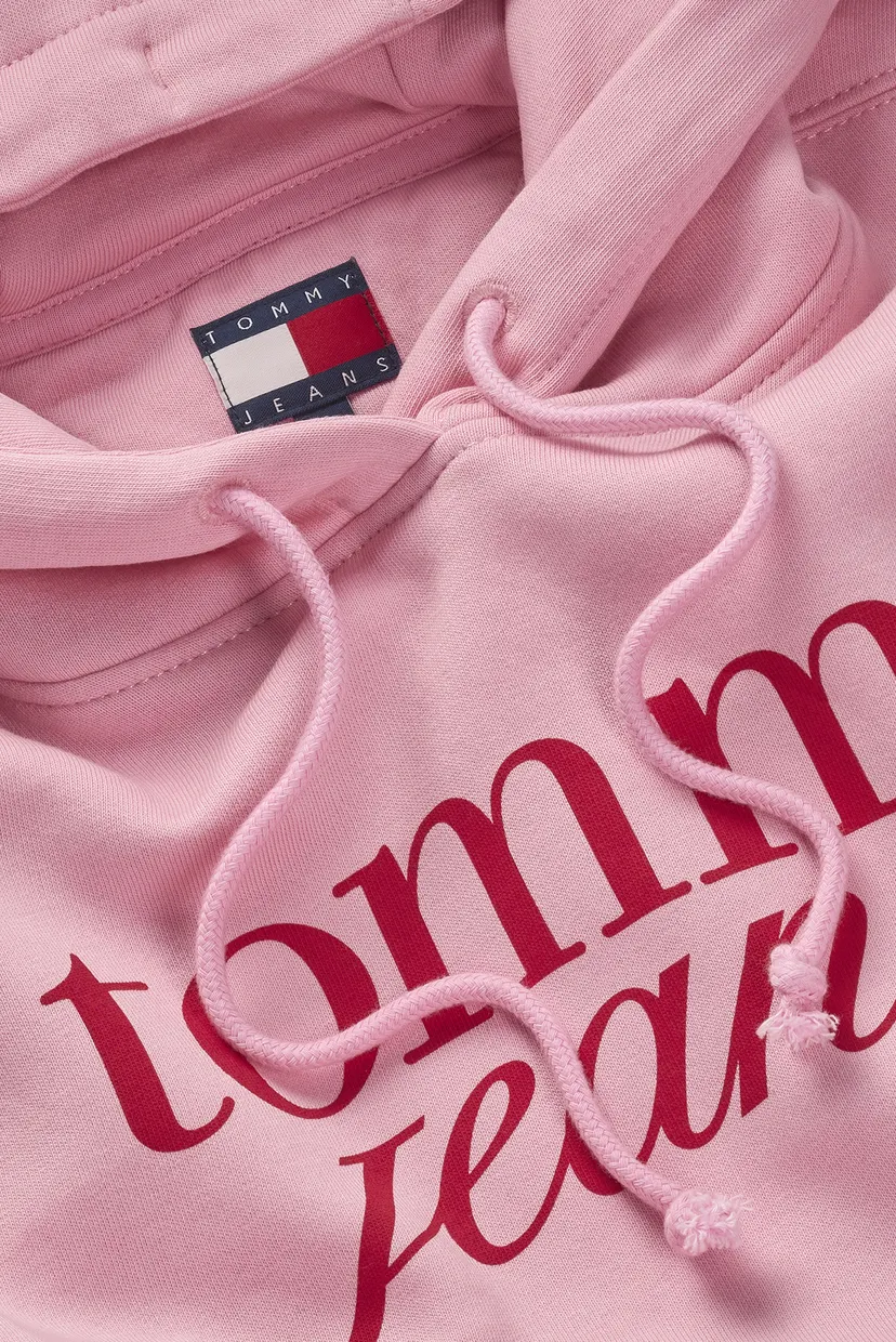 Женское розовое худи TJW REG ESS LOGO HOODIE EXT 5