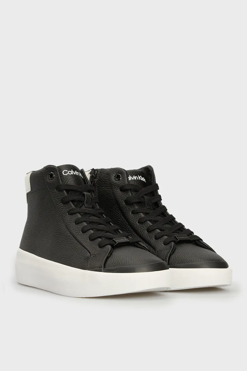 Жіночі чорні шкіряні кросівки VULC HIGH TOP LTH 3